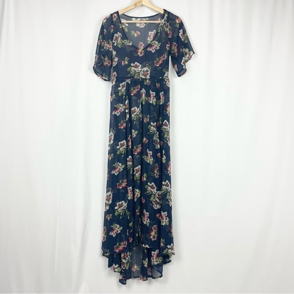 Swim Suit Cover Floral Maxi Dress Size Medium